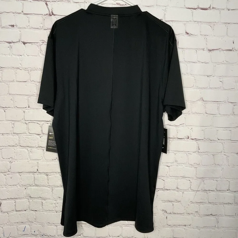 Nike Dri-Fit Men’s Large The Mike Zimmer Mock Neck Black Golf‎ Polo Shirt